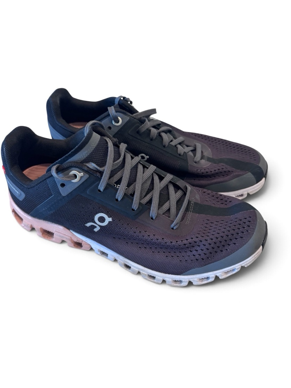 On Running Women’s Athletic Shoes in Grey with Pink and Purple Accents Women 7